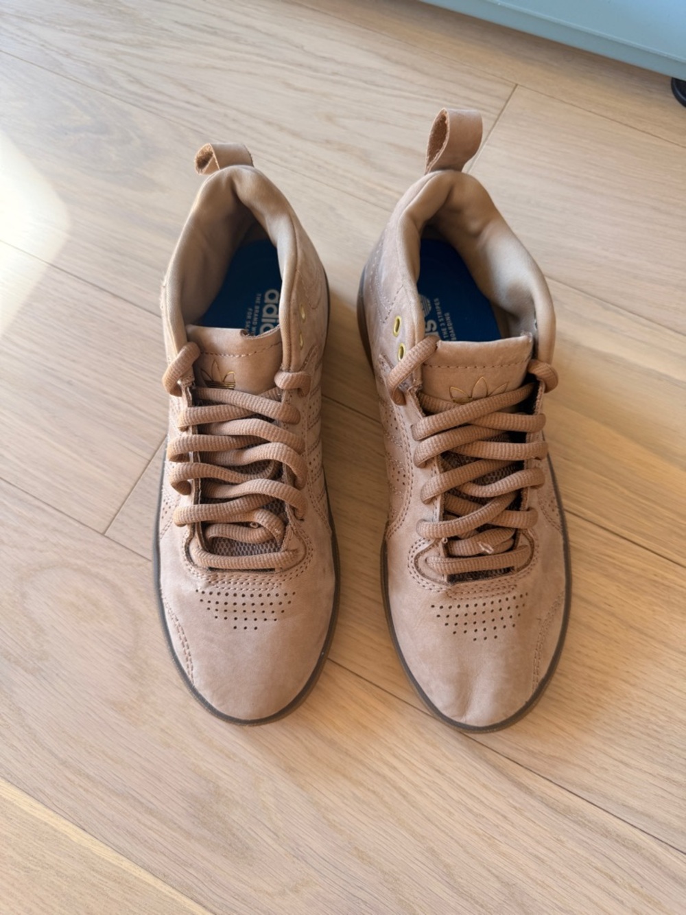 adidas Tyshawn Men's Light Brown Suede Low-Top Sneakers